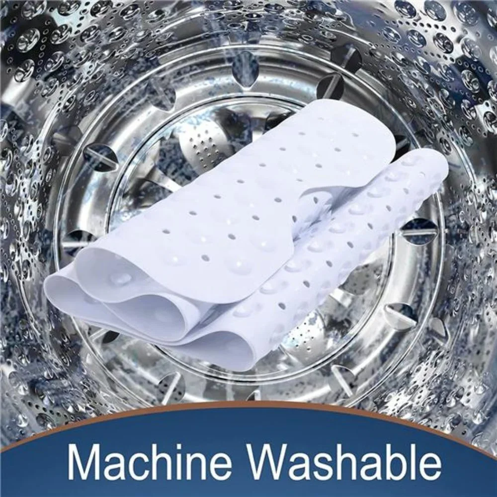 Extra Long Bath Tub Shower Floor Mat Non Slip Oversized Bathtub Mats with Drain